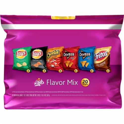 Frito-Lay Flavor Mix Do Us A Flavor Variety Pack Chips (20-1 Ounce) 20 Ounce 20 Pack Plastic Bag Perspective: front