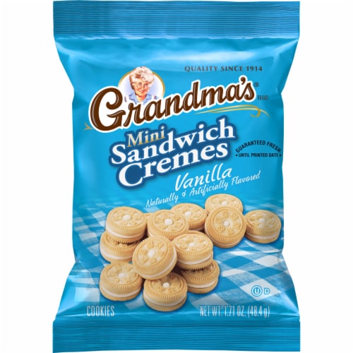 Grandma's® Mini Vanilla Sandwich Cremes Cookies Perspective: front