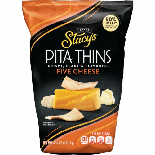Stacy's® Five Cheese Baked Pita Thins Snacks Perspective: front