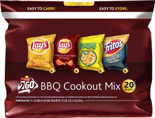 Frito Lay BBQ Cookout Mix Snack Bags Perspective: front