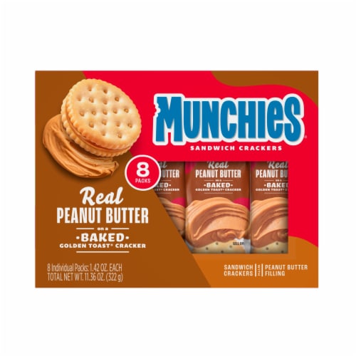 Munchies® Peanut Butter Sandwich Snack Crackers Perspective: front