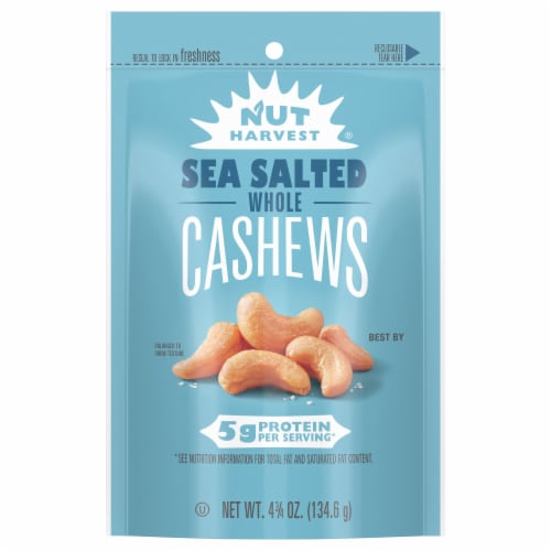 Nut Harvest® Sea Salt Whole Cashews Perspective: front