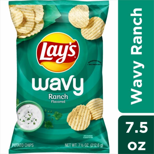 Lay's® Ranch Wavy Potato Chips Perspective: front