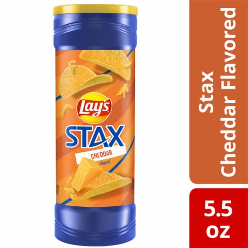 Lay's Stax Cheddar Flavored Potato Chips Perspective: front