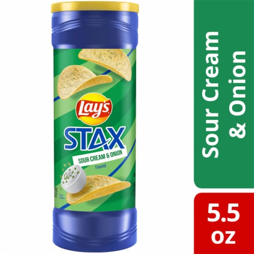 Lays® Stax Sour Cream and Onion Snacks Stacks Crisps Potato Chips