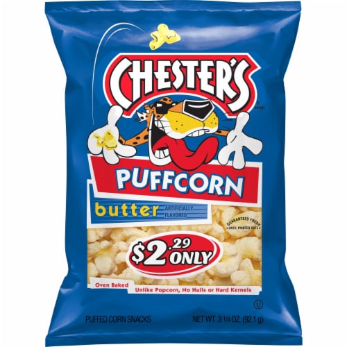 Chester's Butter Puffcorn Baked Corn Snack Perspective: front
