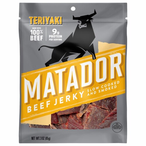 Matador® Slow Cooked and Smoked Teriyaki Beef Jerky Perspective: front