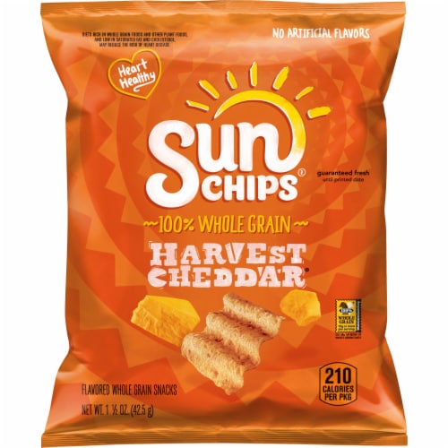 SunChips® Flavored Whole Grain Snacks Harvest Cheddar® Perspective: front