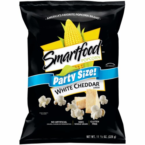 Smartfood Party Size White Cheddar Cheese Popcorn Perspective: front