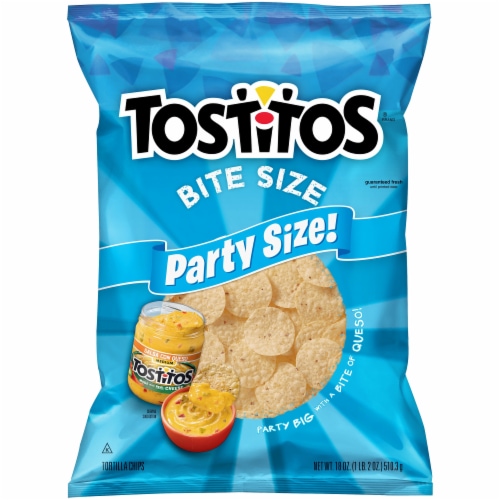 Tostitos® Gluten Free Bite Size Rounds Tortilla Chips Party Size Perspective: front