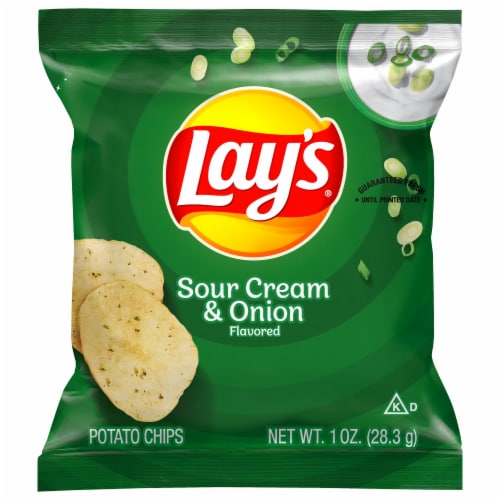 Lay's® Sour Cream & Onion Flavored Potato Chips, 1 oz - Gerbes Super Markets