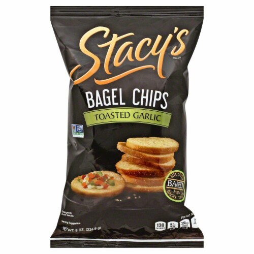 Stacy's Toasted Garlic Bagel Chips Perspective: front