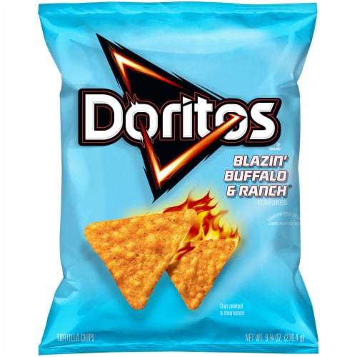 Doritos Blazin' Buffalo & Ranch Flavored Tortilla Chips Perspective: front