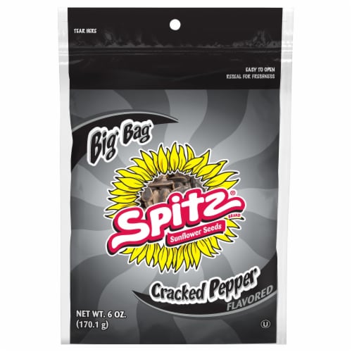 Spitz® Cracked Pepper Flavored Sunflower Seeds Perspective: front