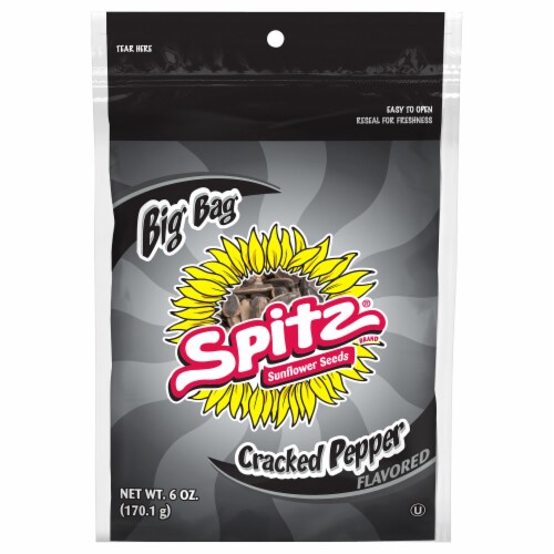 Spitz® Cracked Pepper Flavored Sunflower Seeds Perspective: front