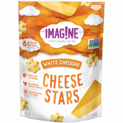 Imag!ne White Cheddar Cheese Stars Snacks Bag Perspective: front
