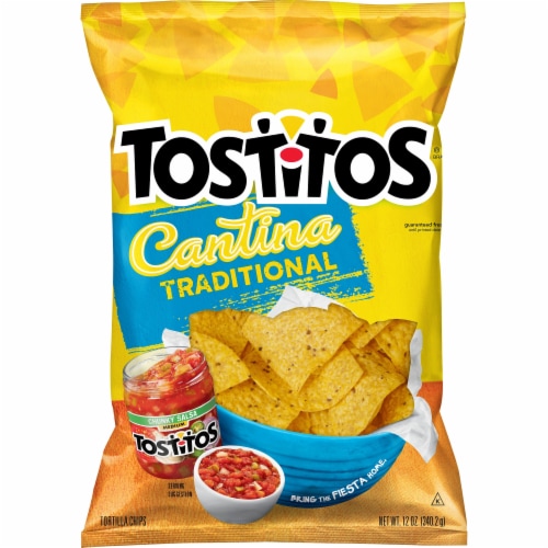 Tostitos Cantina Traditional Tortilla Chips Snacks Perspective: front