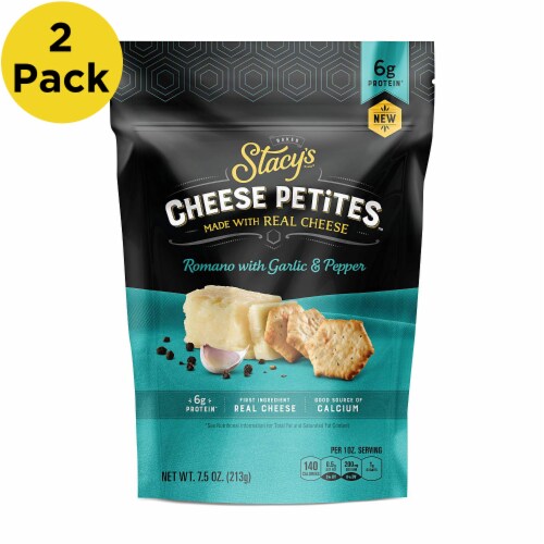 Stacy's Cheese Petites Romano with Garlic & Pepper Snacks Perspective: front