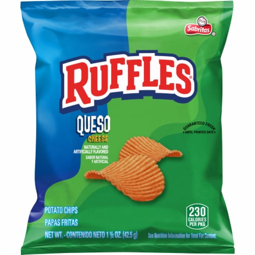 RUFFLES® Queso Cheese Flavored Potato Chips Perspective: front
