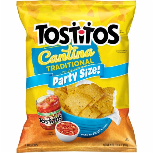 Tostitos® Cantina Traditional Party Size Tortilla Chips Perspective: front