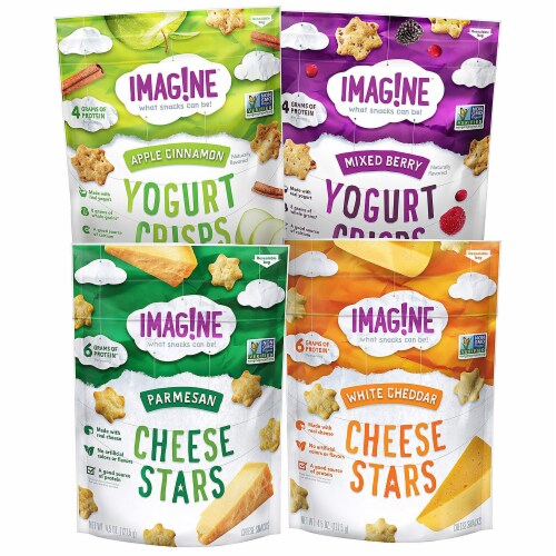 Imag!ne Yogurt Crisps & Cheese Stars Variety Pack 4 Count Perspective: front