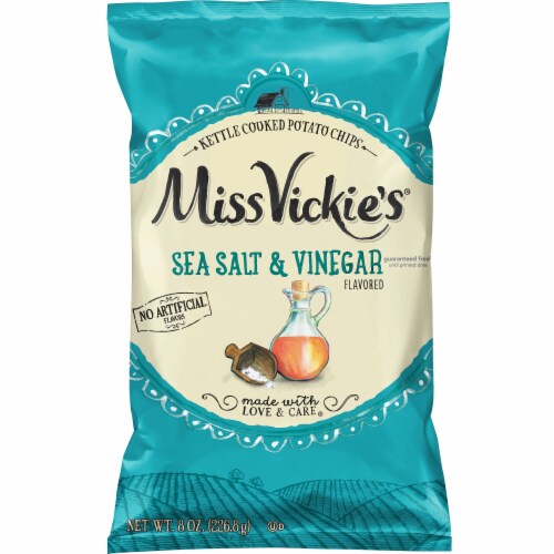 Miss Vickie s Sea Salt Vinegar Kettle Cooked Potato Chips 8 Oz QFC