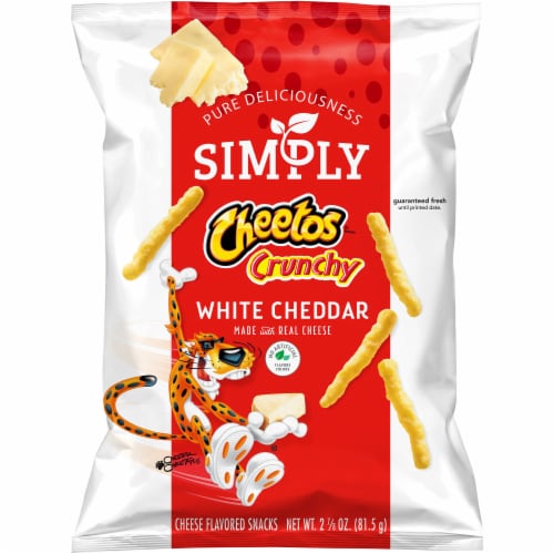Cheetos® Simply Crunchy White Cheddar Cheese Snacks Perspective: front