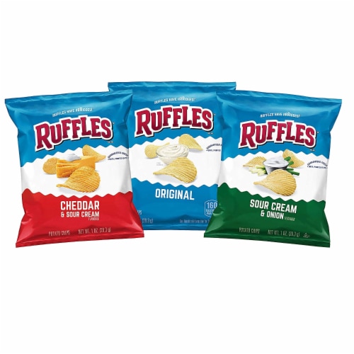 Ruffles® Cheddar & Sour Cream Potato Chips, 1 oz - Kroger