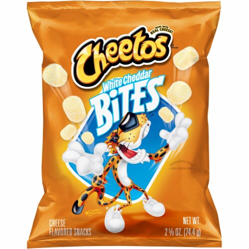 Cheetos® White Cheddar Bites Crunchy Cheese Snacks Perspective: front