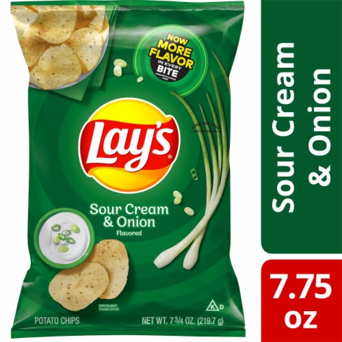 Lay's® Sour Cream and Onion Potato Chips Perspective: front