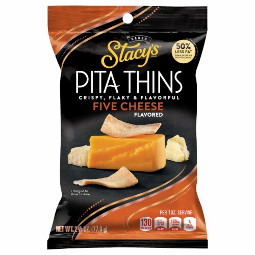 Stacey's Organic Baked Five Cheese Pita Thin Chips Perspective: front