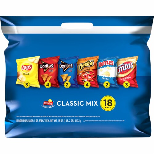 Frito-Lay® Classic Mix Snacks & Chips Variety Pack Perspective: front