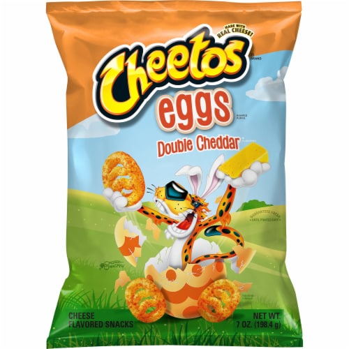 Cheetos Double Cheddar Cheese Flavored Egg Shaped Puffs Perspective: front