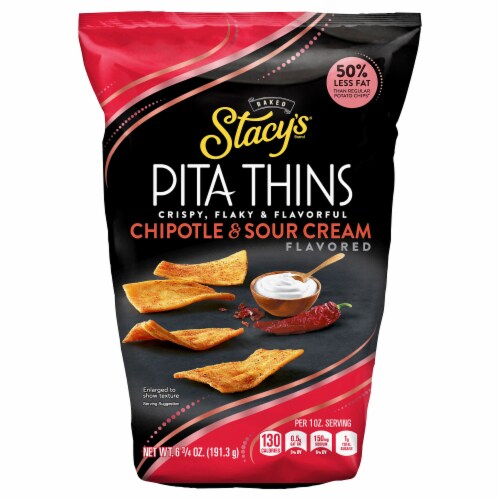 Stacy's® Chipotle Sour Cream Pita Thins Baked Pita Chips Snacks Perspective: front