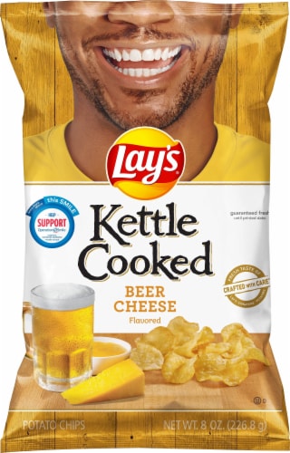 Lay's Classic Beer Cheese Potato Chips Perspective: front