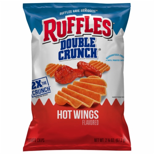 Ruffles® Double Crunch® Hot Wings Flavored Potato Chips Perspective: front
