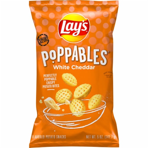 Lay's® Poppables® White Cheddar Potato Snacks Perspective: front