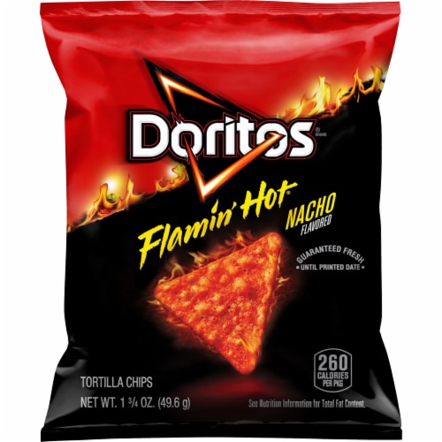 Doritos® Flamin' Hot® Nacho Flavored Tortilla Chips Perspective: front
