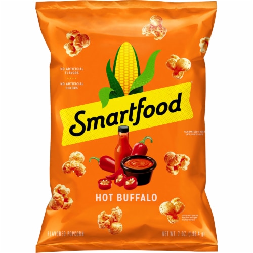 Smartfood Hot Buffalo Flavored Popcorn Snack Perspective: front