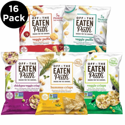 Off the Eaten Path™ Crisps & Puffs Snacks Variety Pack Perspective: front