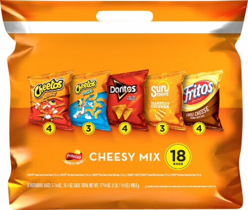 Frito-Lay® Cheesy Mix Snacks & Chips Variety Pack Perspective: front