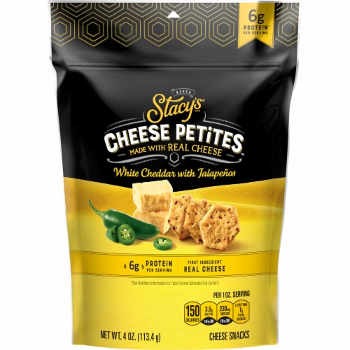 Stacy's® White Cheddar with Jalapenos Cheese Petites™ Snacks Perspective: front