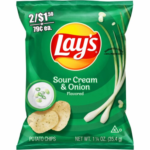 Lay's® Sour Cream & Onion Potato Chips Perspective: front