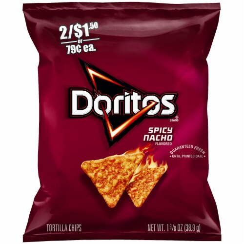 Doritos® Spicy Nacho Flavored Tortilla Chips Perspective: front
