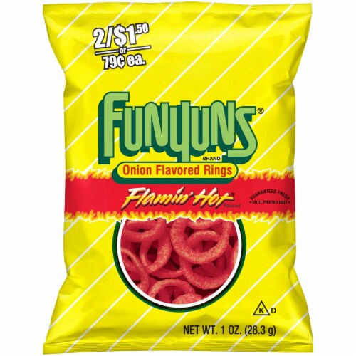 Funyuns® Flamin' Hot Flavored Onion Rings Perspective: front
