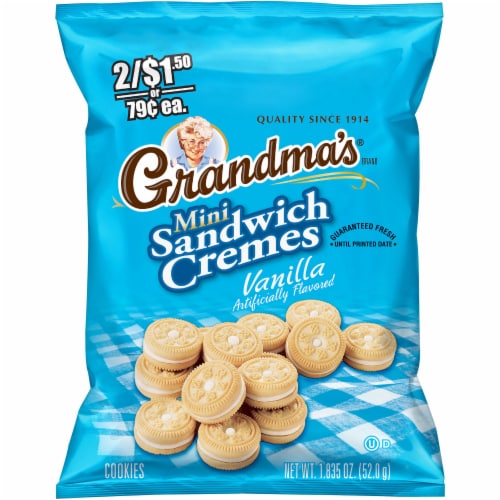 Grandma's® Vanilla Mini Sandwich Creme Cookies Perspective: front