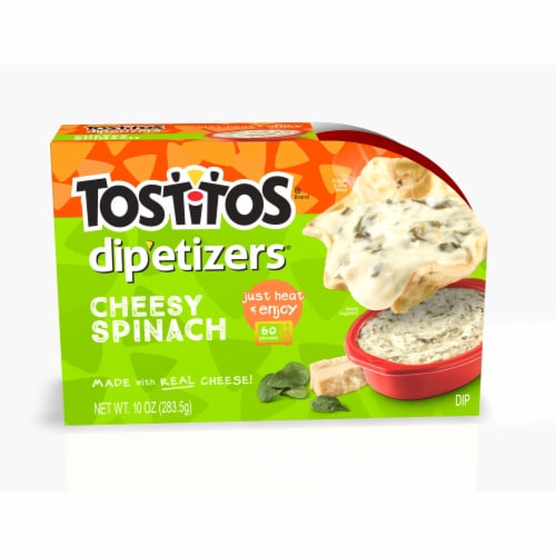 Tostitos®Dip-Etizer Cheesy Spinach and Artichoke Dip Perspective: front