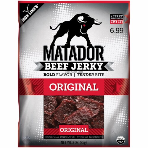 Matador Original Beef Jerky Perspective: front