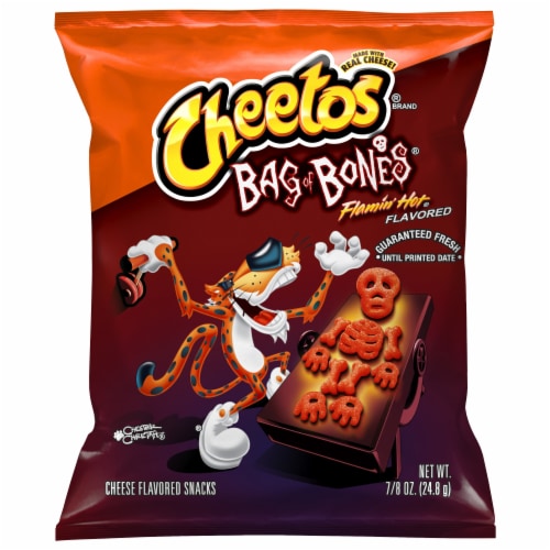 Cheetos® Bag of Bones® Flamin' Hot Cheese Flavored Snacks Perspective: front