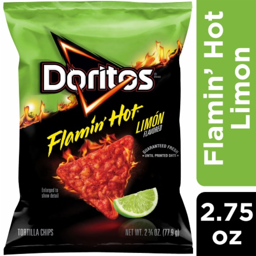 Doritos Tortilla Chips Flamin' Hot Limon Flavored 2 3/4 Oz Perspective: front